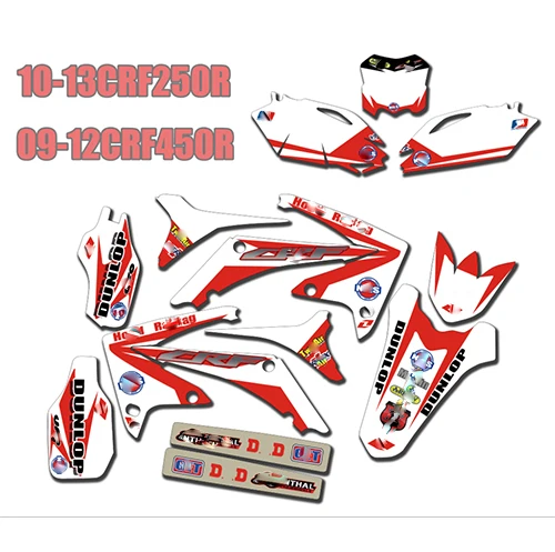 Для Honda CRF250 CRF 250 2010 2011 2012 2013 CRF450 450 2009 полный наклейки DIY номер личность Переводные