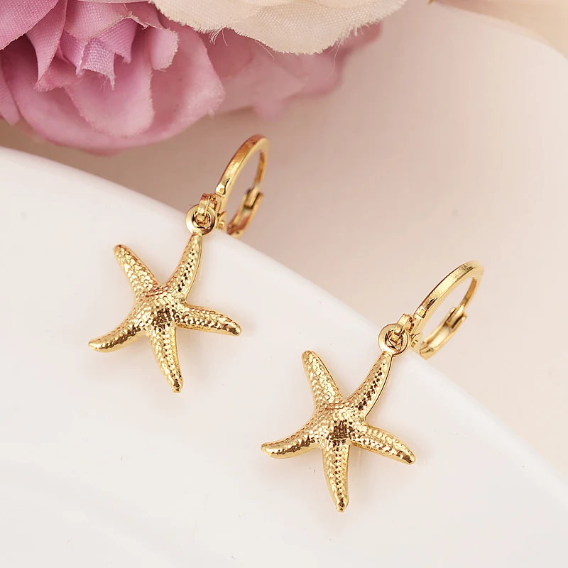 Retro Fashion Starfish Dangle Earring Trendy Party Jewelry Gift