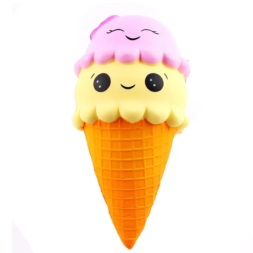 22CM Squeeze Ice Cream Smile Kawaii Squishies Slow Rising Soft Squeeze