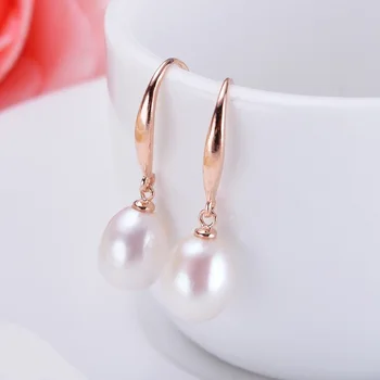 

Eternal wedding Women Gift word 925 Sterling real Seasail jewelry freshwater pearl earrings earrings in Sterling P