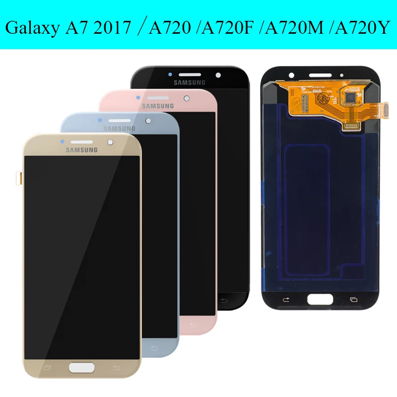 5,7 ''дисплей для samsung Galaxy A7 lcd A720M A720Y A720F A720 кодирующий преобразователь сенсорного экрана в сборе запасные части