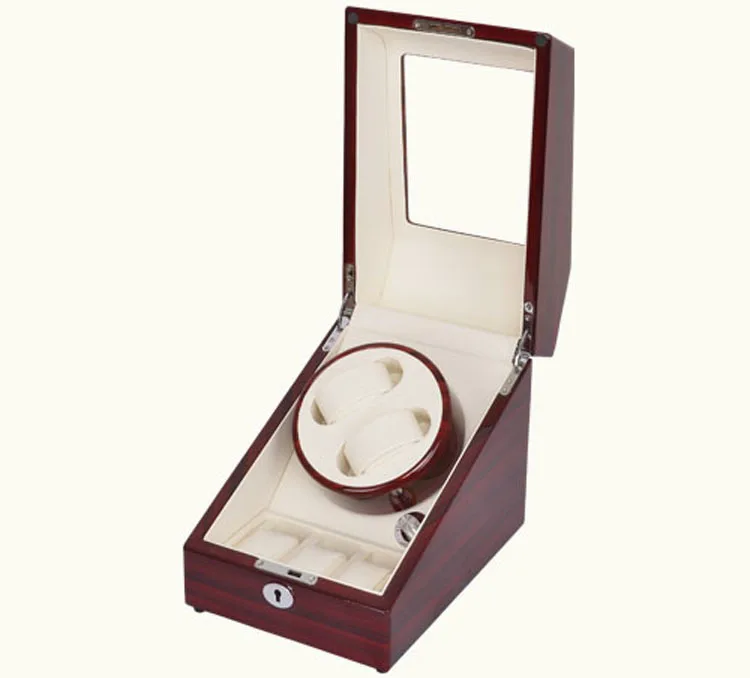 

German Super Slient Motor Watch Winder 2 Watches With 3 Grid Storage