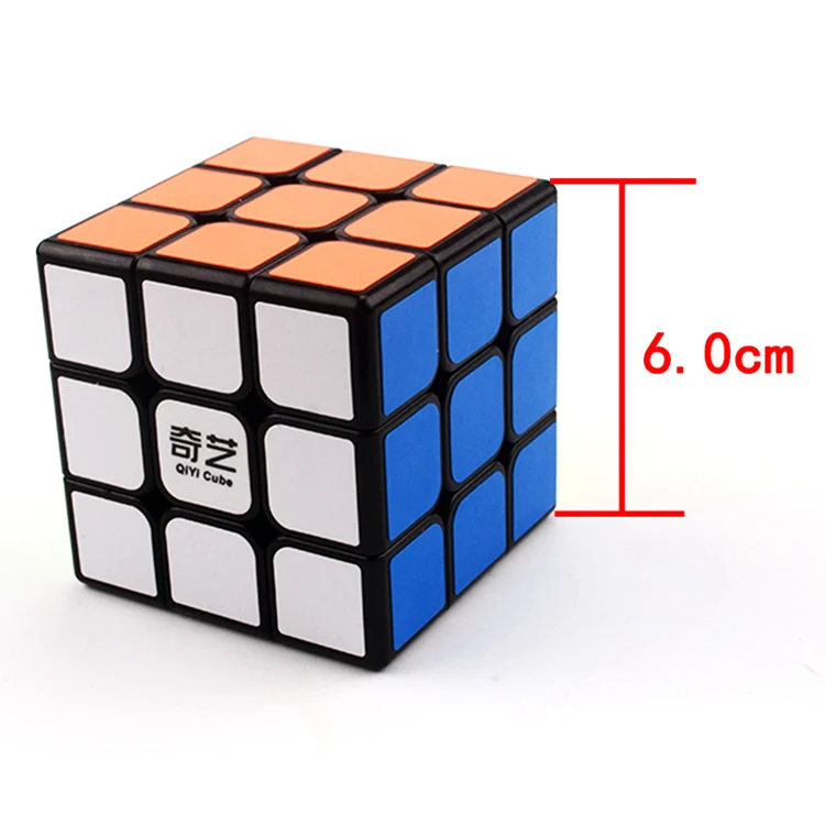 3x3x3 Magic Cube Profissional конкурс скорость Neo Cubo Magico Rubiksed ПВХ наклейки Головоломка Куб Прохладный игрушечные лошадки для детей и взрослых - Цвет: 6cm Black Sticker