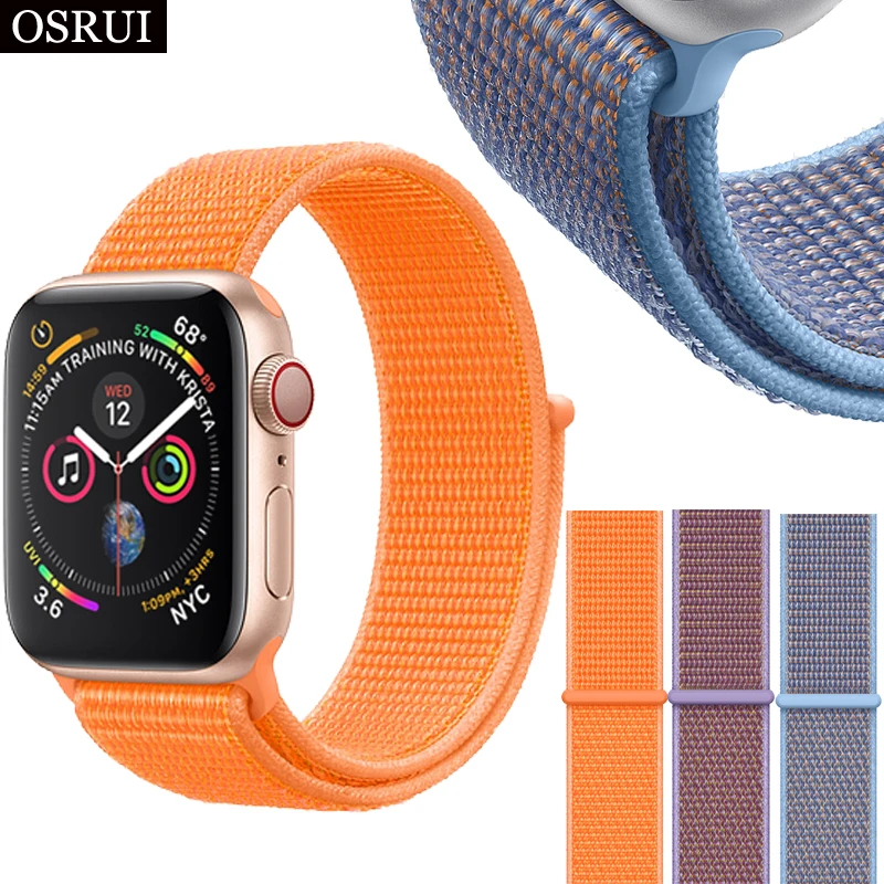 

Strap for Apple watch band 38mm 42mm Sport Loop iWatch band 44mm 40mm New Colorful Soft Nylon wrist bracelet watch accessories