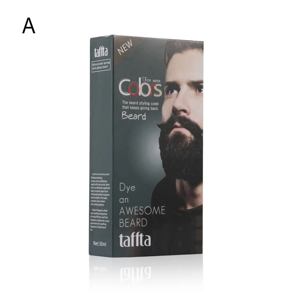 הגעה חדשה שחור צבע גברים זקן שחור לצבוע גוון קרם שפם חצי קבוע גברים של אופנה דוגמנות כלי