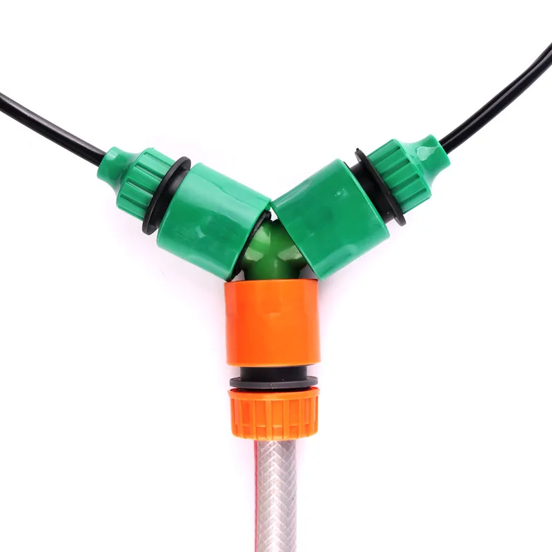 

3 Way Quick Connector Kit Garden Hose to Micro Irrigation 0.5 0.75 1 Inch to 4/7 8/11 Garden Irrigation Kit Watering System