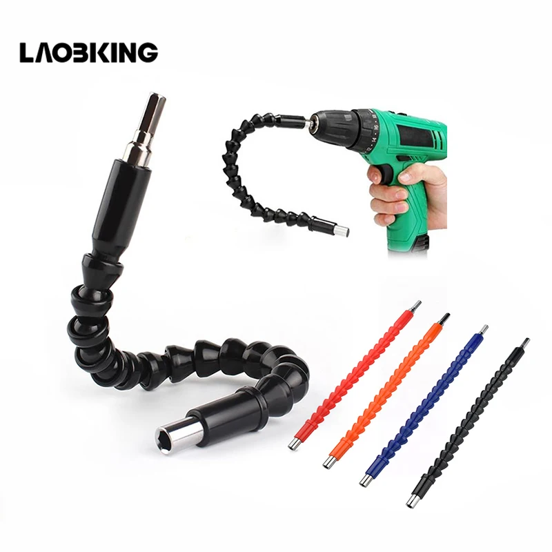 

Car Repair Tools Black 295mm Flexible Shaft Bits Extention Screwdriver Bit Holder Connect Link Electronics Drill 1/4" Hex Shank