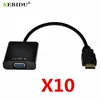 Kebidu 10PCS HDMI to VGA Cable Adapter Converter Male To Female Built-in Chipset up to 1080p For XBOX 360 for PS3 Playstation ► Photo 1/6
