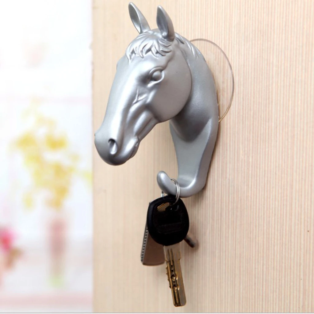 Creative 3D PVC Animal Head Wall Hook Kids Room Hanger Coat Hat Hook Ornament Figurines