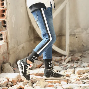 

2019 New Girl Trousers Fashion Tight Jeans 10 12 years Spring Autumn Long Pants Little Girl Clothes 4 5 6 8 years