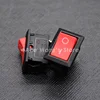 10 Uds KCD1-101 AC 6A 250V 2 Pin/ME/SPST Snap en Mini botón rojo barco interruptor basculante 15*21MM ► Foto 1/3
