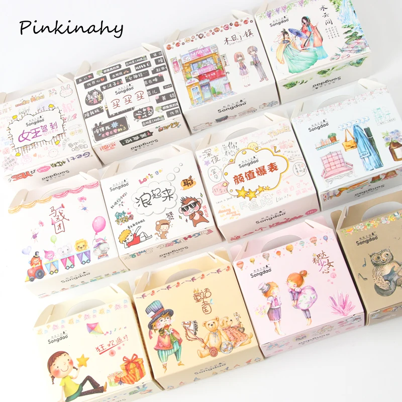 

Kawaii Washi tape Set Fairy Tale Girl masking tape Label stickers Diary Album stationery scrapbooking school tools JD041