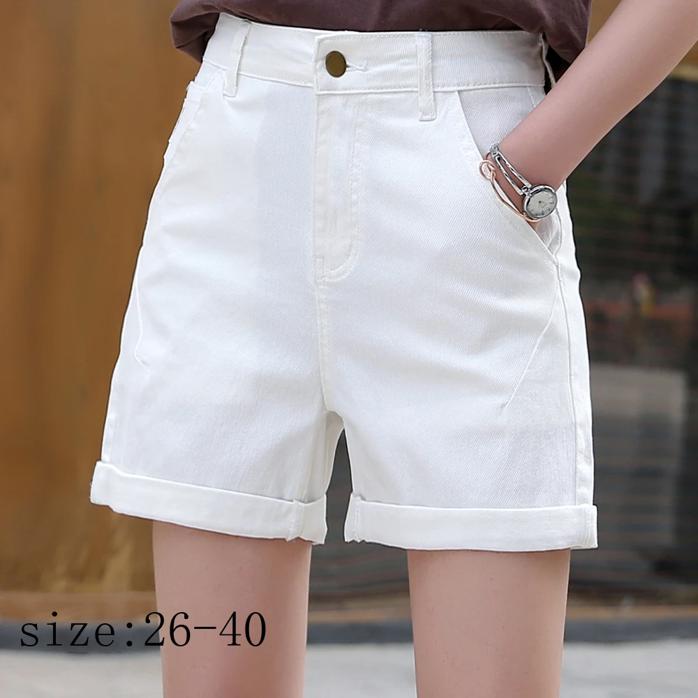 plus size white shorts