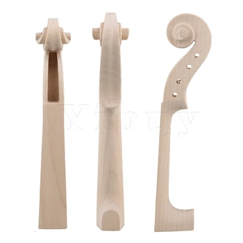 

Yibuy 4/4 Violin Neck Handcraft Maple Wood with 4-String Holes