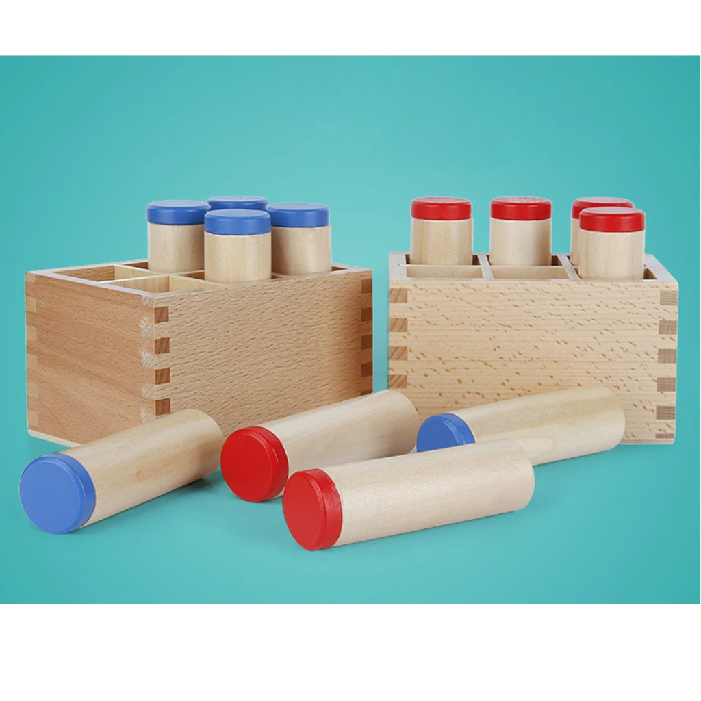 Montessori Material Wooden Toy - Sound Cylinder Box Set Baby Toddler Kindergarten Toy