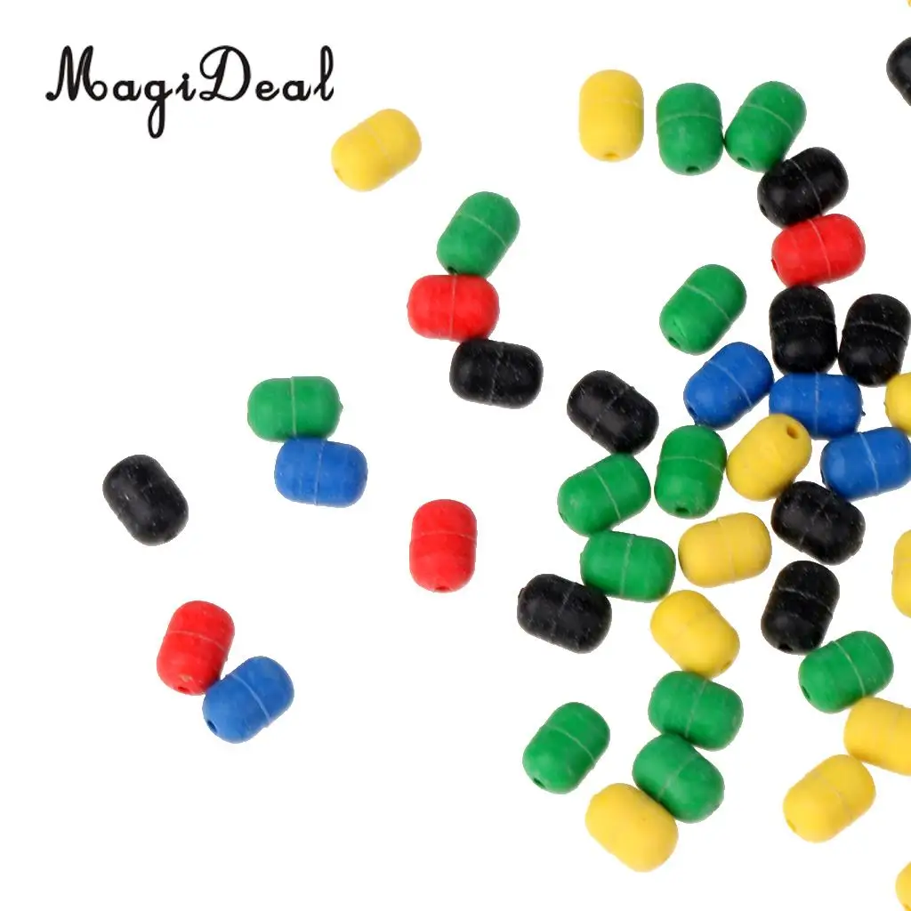 MagiDeal 100pcs Sea Fishing Beads Rig Lure Making Beads Shock Buffer Beads Cylinder for deep drop rigs rigging trolling lures