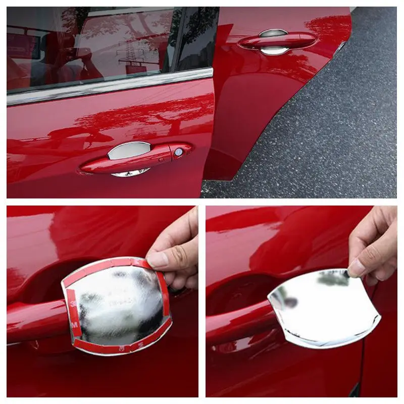 4PCS Chrome ABS Outside Door Handle Bowl Cover Trim For Alfa Romeo Giulia 2017 Exterior Parts 2018 Chromium Styling 4PCS Chrome ABS Outside Door Handle Bowl Cover Trim For Alfa Romeo Giulia 2017 Exterior Parts 2018 Chromium Styling