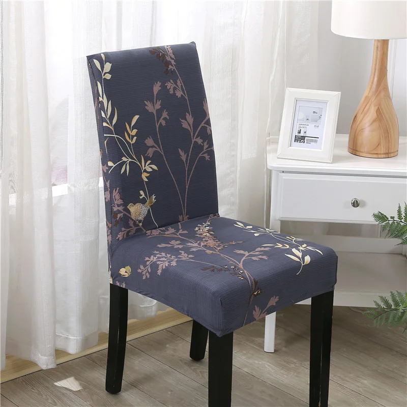 

Universal Spandex Printed Seat Case For Home Banquet Kitchen Decor Super Elastic Chair Cover Anti-Dirty Slipcover Removable
