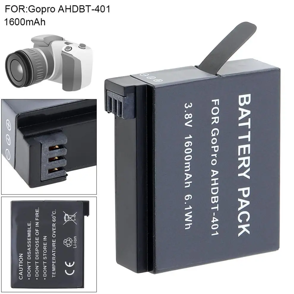 3.8V 1600mAh 6.1Wh bateria Rechargeable Li ion Camera Battery for
