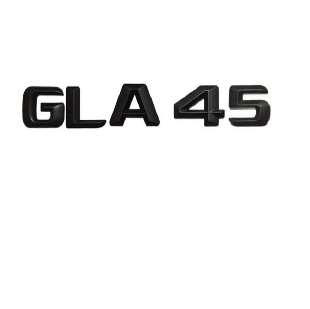 

1 set Matt Black ABS Car Trunk Rear Number Letters Words Badge Emblem Decal Sticker for Mercedes-Benz GLA45