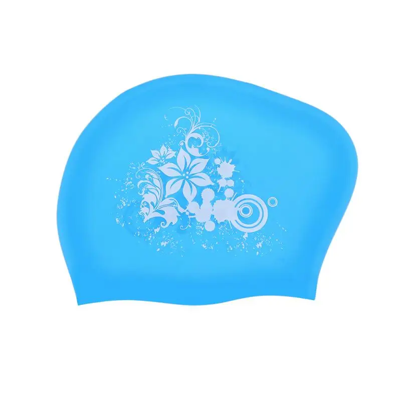 

1 Pc Swimming Cap Unisex Protective Silicone Swimming Hat Bathing Cap For Diving