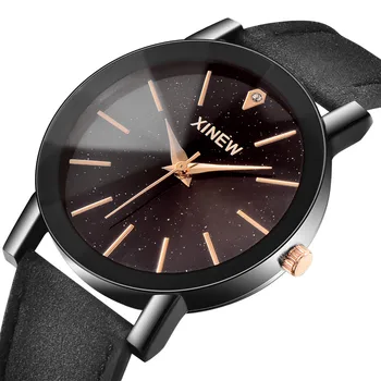 

OTOKY Men's Watches Fashion Sport Stainless Steel Case Leather Band Quartz Wrist Watch Wristwatches Men Women Watch 19April20
