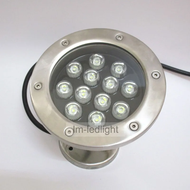 12 W Luces LED para el agua 12 V IP68 impermeable enterrado luz caliente/neutral/frío piscina envío gratis 4 unids/lote