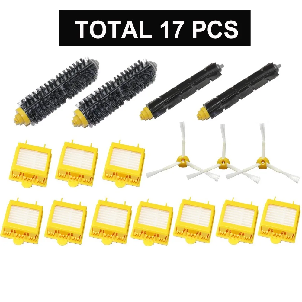 

17-Pack Brush HEPA Filter main Brushes for iRobot Roomba parts 760 770 780 790 iRobot Roomba 780 brushes accessories