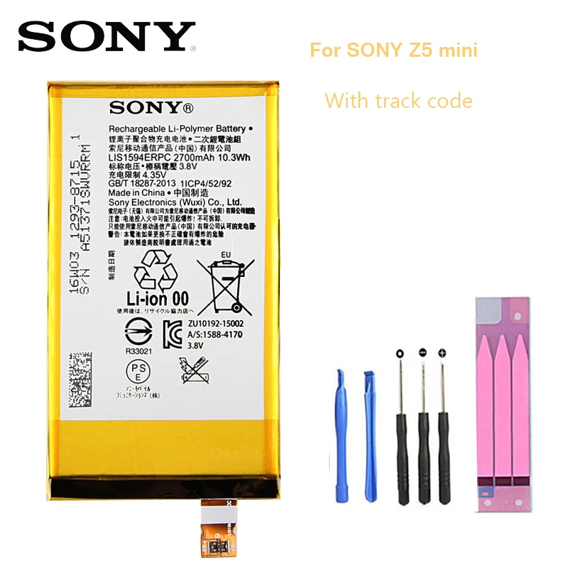 

Original Replacement Battery For SONY Xperia Z5C Z5 mini E5823 z5 compact LIS1594ERPC Genuine Phone Battery 2700mAh