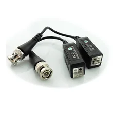 20Pcs (10pair) Wholesale Enhanced Twisted Bnc Cctv Video Balun Passive Video Transceiver Utp Balun Bnc Mail To Cat5 Cctv Cable