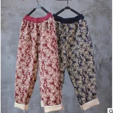 Новая продукция, зима, дизайн свободные больших размеров из хлопка и штаны-шаровары