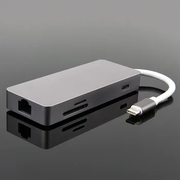 

Type-c To Hdmi 100 Mbp Network Card Reader Hub Seven-in-one Dock
