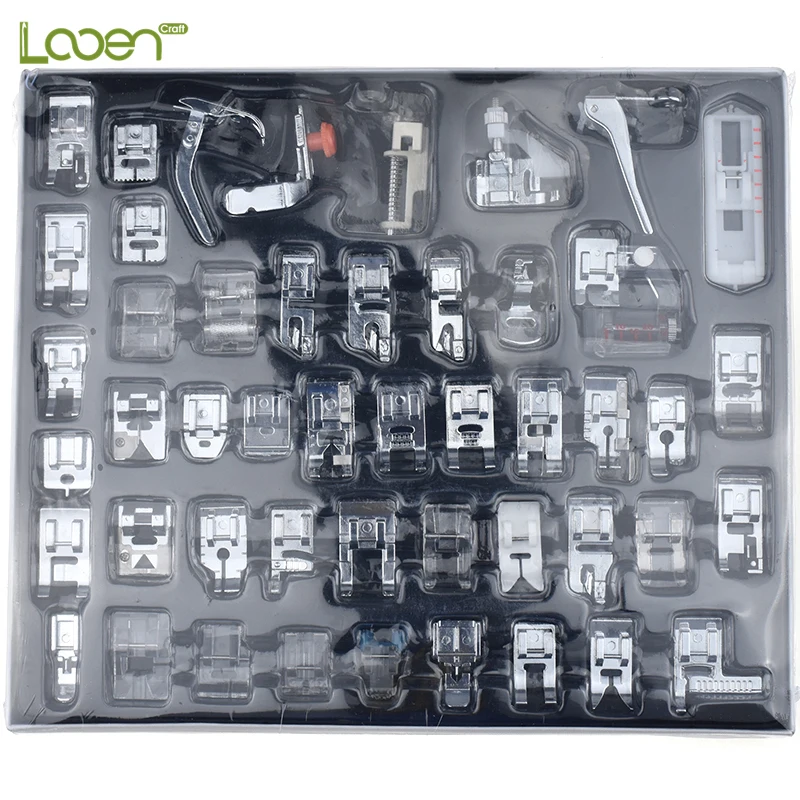 

48 Pcs/set Domestic Sewing Machine Presser Foot Feet Kit Set With Box Sewing Machine Accessories For Women DIY Craft Tools