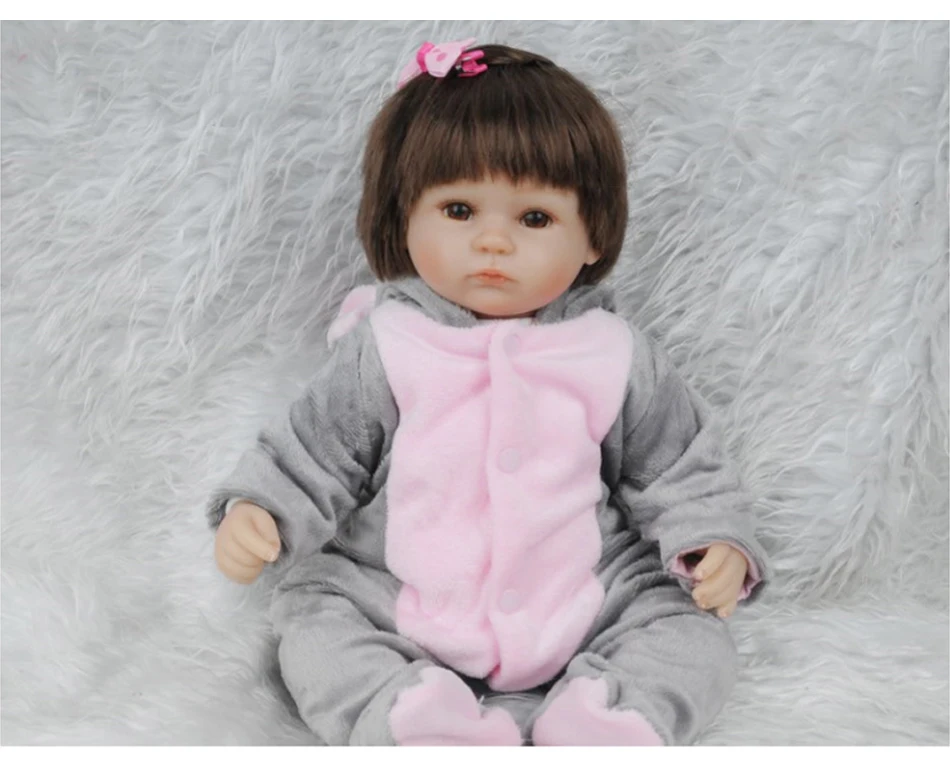 45 см одежда со слонами Reborn Baby Simulation Doll Reborn куклы для сна раннее образование для игрушки для принцесс подарок для детей