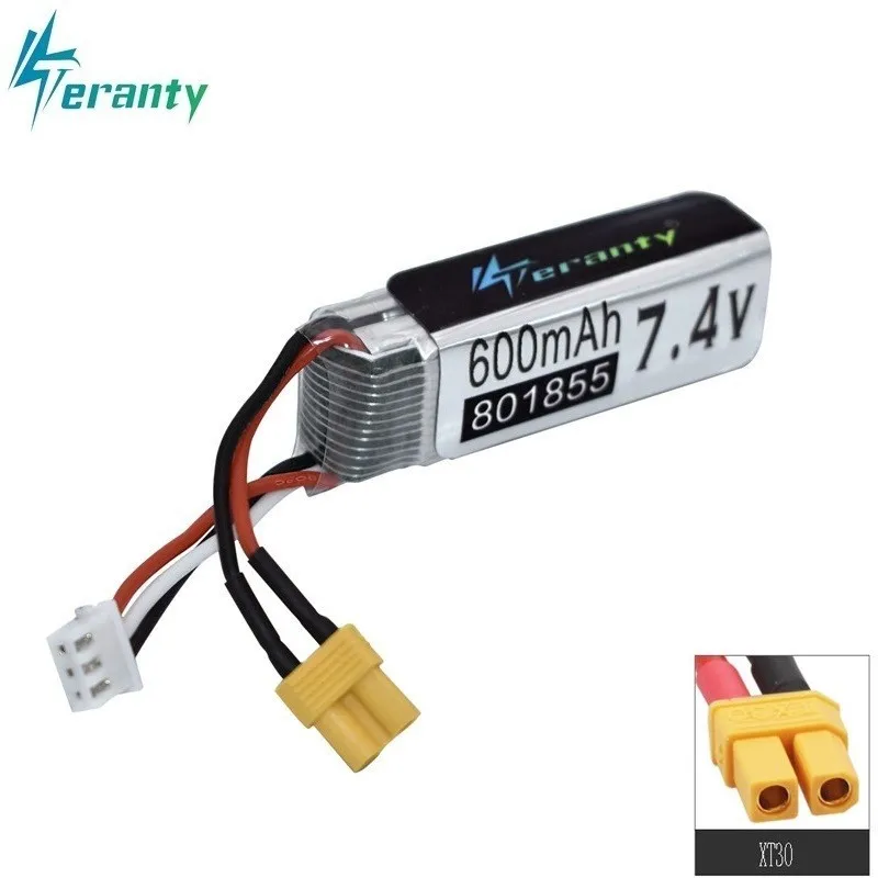 

7.4V 600mAh 801855 Lipo Battery For XK K130 RC Six-way Brushless Aileron Helicopter Spare Parts Accessories 7.4v Drone Battery