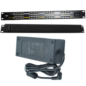 

16 Port 10/100 Power over Ethernet PoE injector for 802.3af/Passive 802.3at Devices with 48v120w Power Supply: POE-16-48v120w