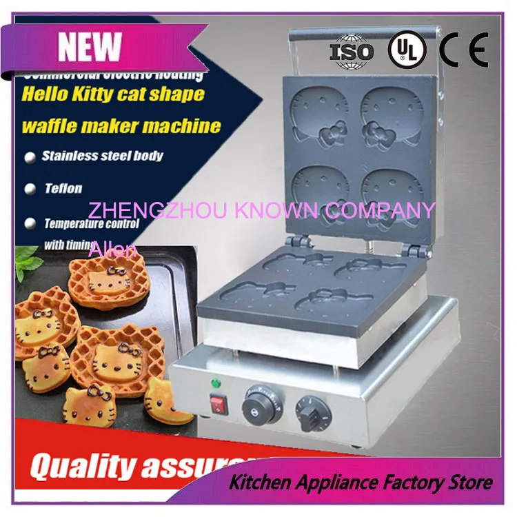 

Electric Hello Kitty cat shape waffle maker machine / Khaki muffin cake machine/commercial waffle machine