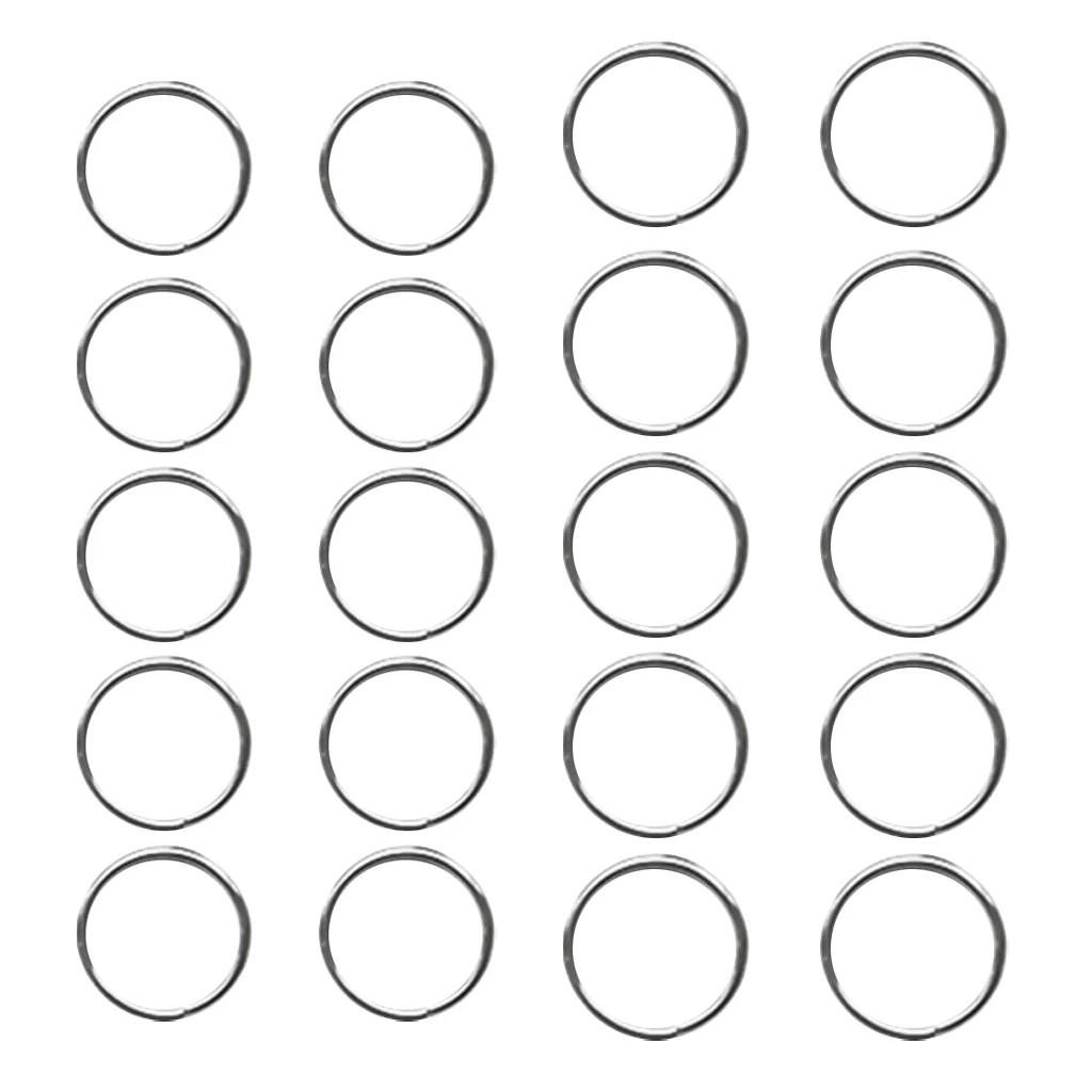 20X Durable Portable 316 Stainless Steel Gear Attachment Split Ring for Underwater Scuba Diving Surfing Boating 30mm+22mm