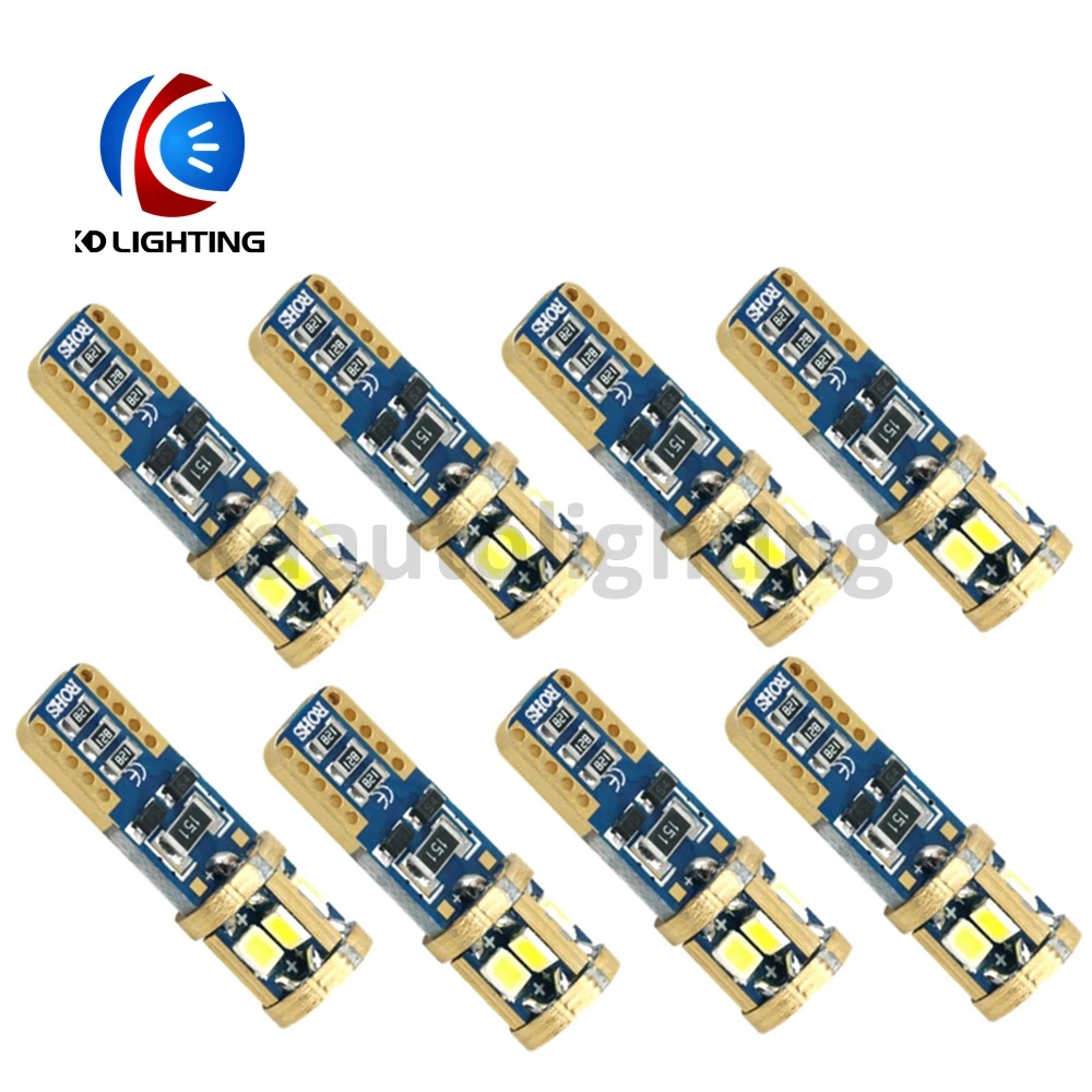 KD 10 шт./лот T10 w5w Свет автомобиля 2835 3528 автомобильные аксессуары 10smd светодиодные лампы Canbus высокой мощности Светодиодные Габаритные фонари для автомобиля DC12V