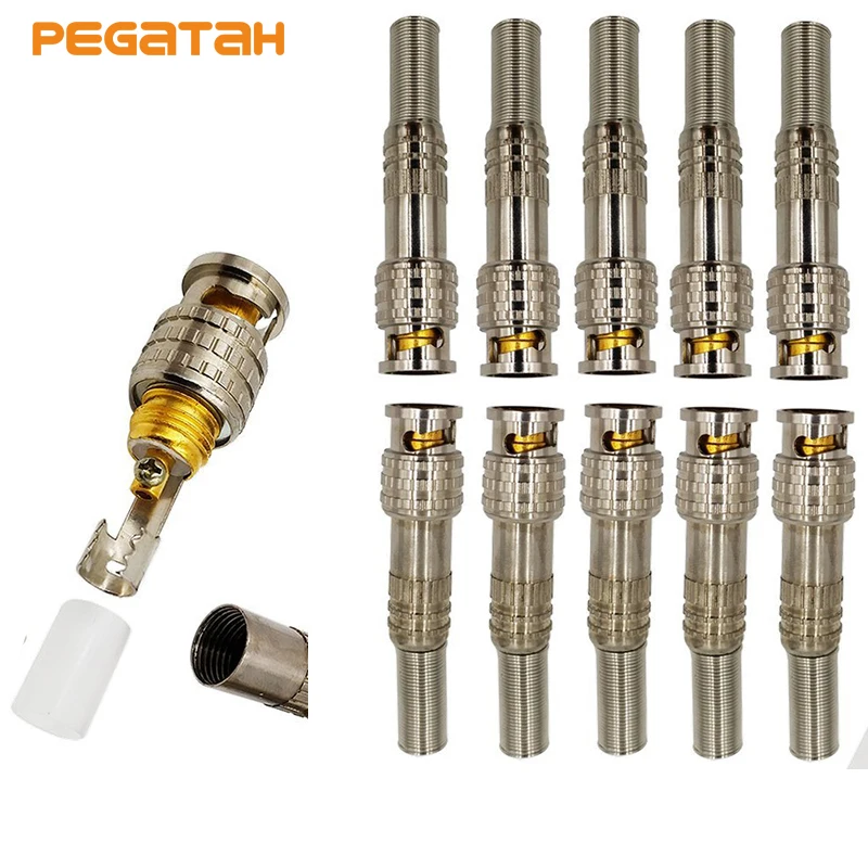 10pcs JR-B25 male solderless BNC connector for security cctv camera system 10pcs JR-B25 male solderless BNC connector for security cctv camera system