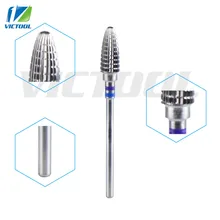 Victool Tungsten Carbide Drill Bits Nail Tools Bullet Shape For Electric Manicure Drill Machines Pedicure Polishing Nail Bit 51