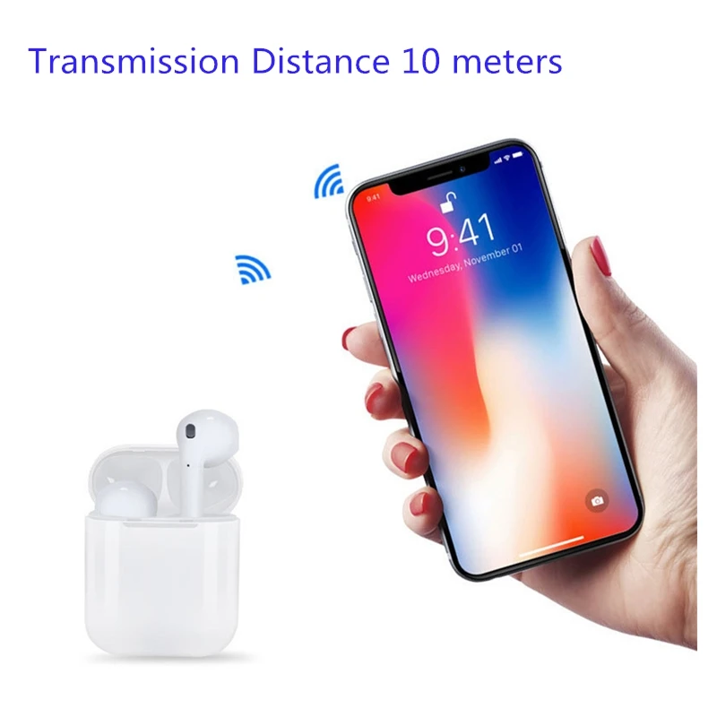 Открытый Чехол Pop Up i12 Tws wless Bluetooth 5 0 In Ear Phone Sport Водонепроницаемый Phone|Наушники и