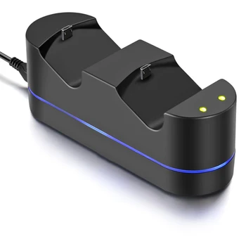

Portable Dual USB LED Handle Fast Charging Dock Station Rapid Flash Stand Charger for PS4 Controller PS4 Slim PS4 Pro PS3