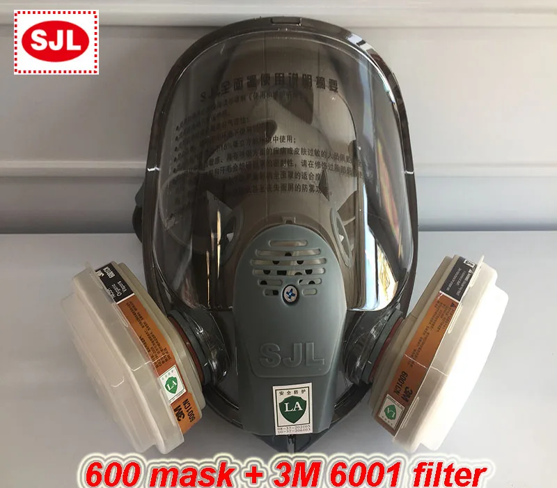  Gas Mask 7 Suits Chemical Organic Gases And Vapors Mask Filter respirator Paint Mixing/Spray Graffi