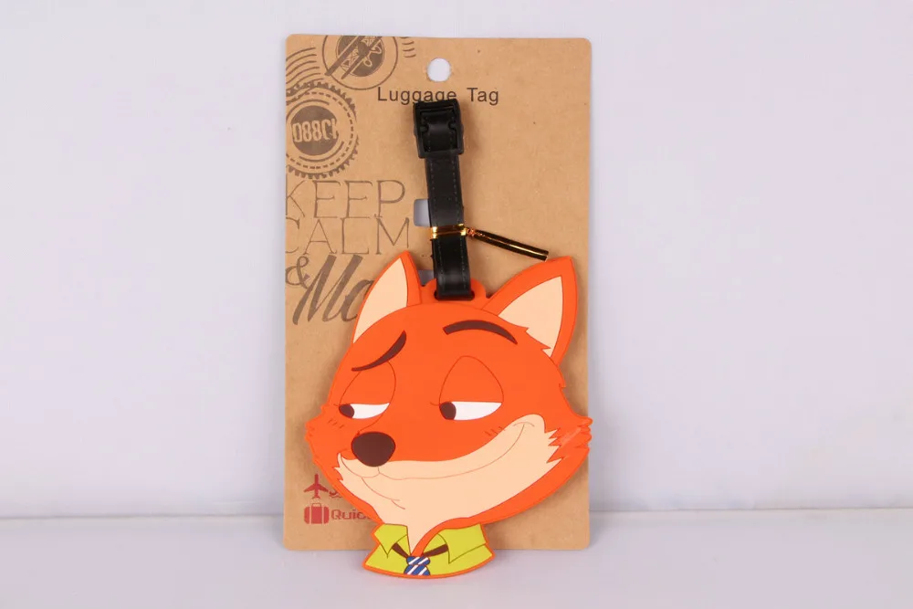 

1pcs Zootopia PVC Bag Pendant Travel Name Tag Novelty toys