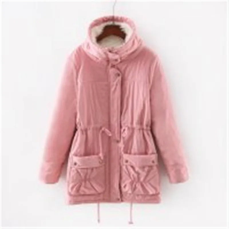 2017 autumn winter women casual add velvet thick warm cotton-padded clothes / Women's large lapel thick down jacket coat Coats