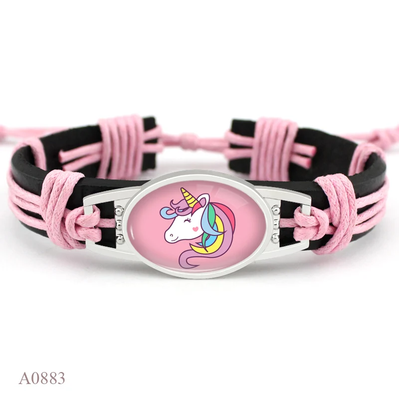 

Hot Sale Friendship Best Friends Girls Gift Dainty Unicorn Leather Wrap Men Bracelets for Women
