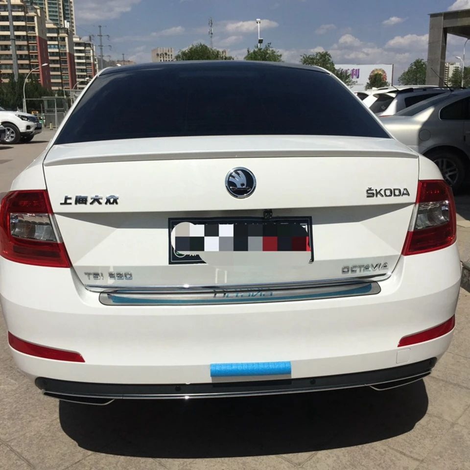 Подходит для skoda octavia, спойлер 2013-, модель octavia A7, спойлер для губ, АБС-пластик, материал, высокое качество, автомобильное заднее крыло, грунтовка, цвет, спойл