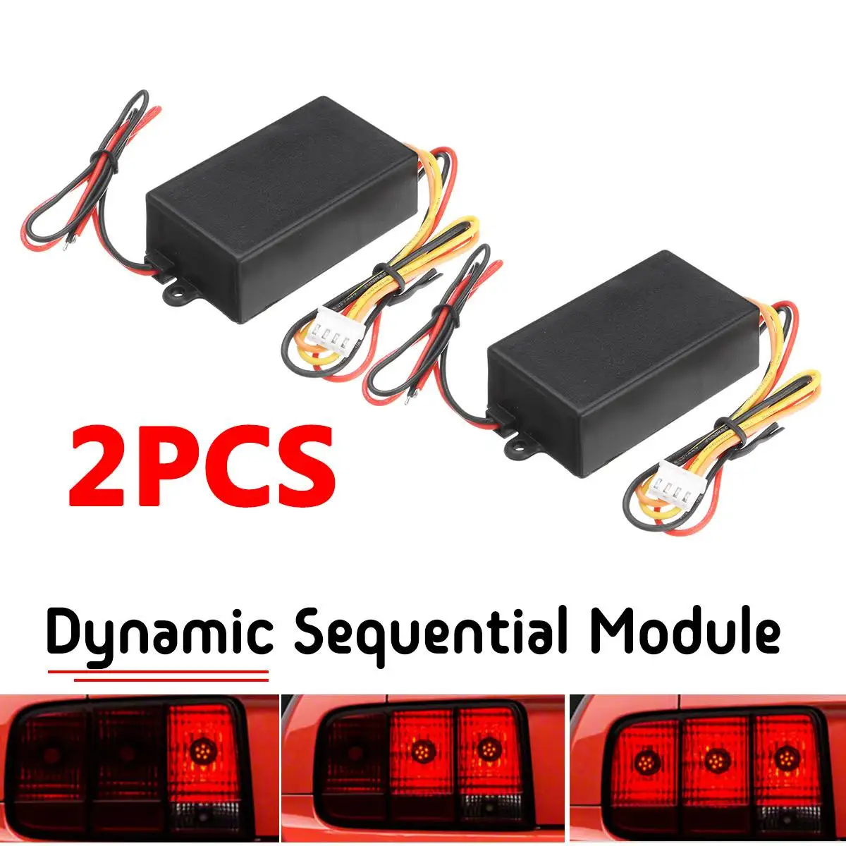 

A Pair Universal 3 Step Sequential Dynamic Chase Flash Module Boxes Tail Lamp Turn Signal Light For BMW For Mercedes-Benz For VW