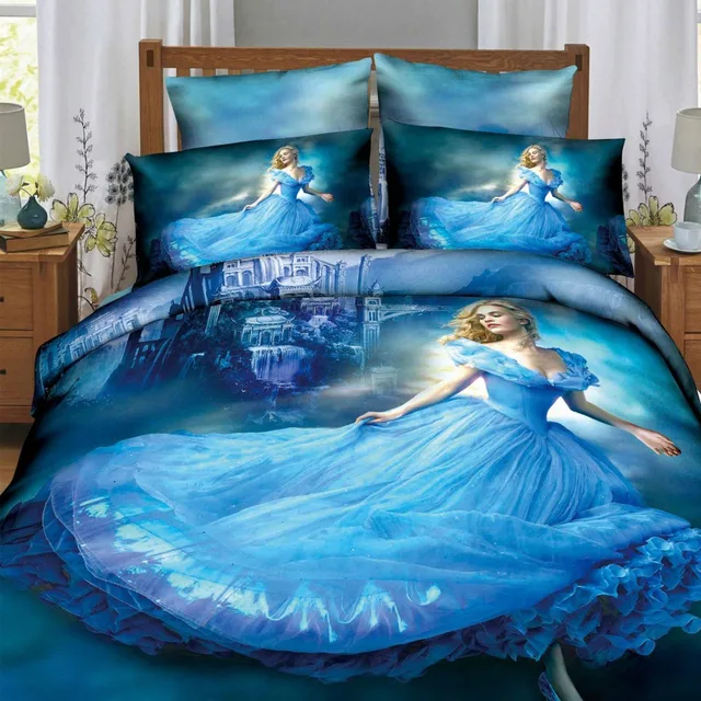 2016 newest 4pcs 3d bedding sets cartoon beauty bedding set bed set 3d sheets